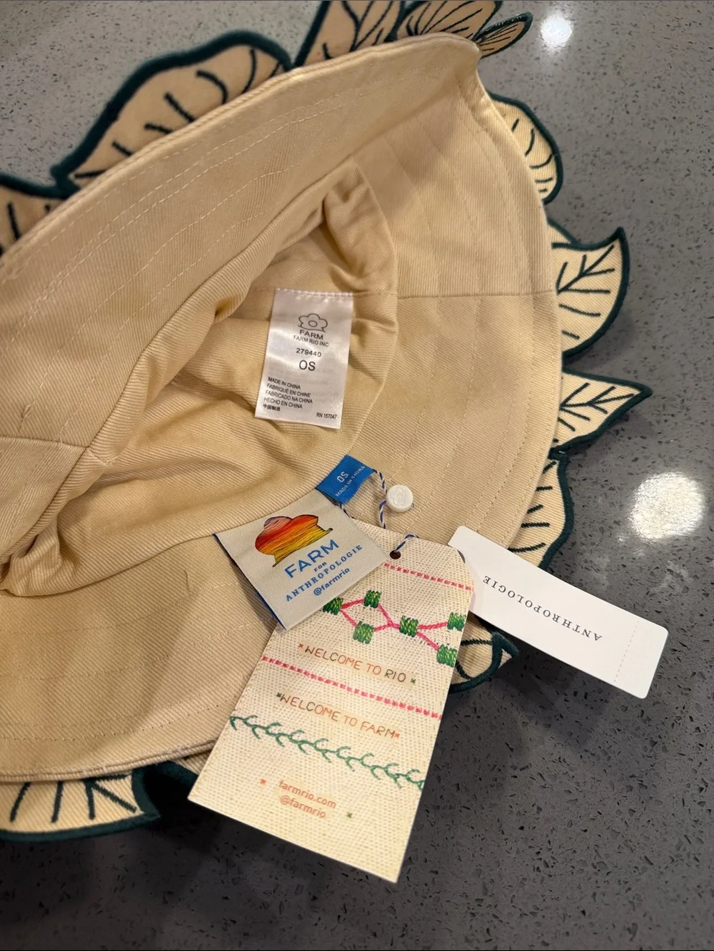 Women’s Anthropologie Leaf Trim Hat